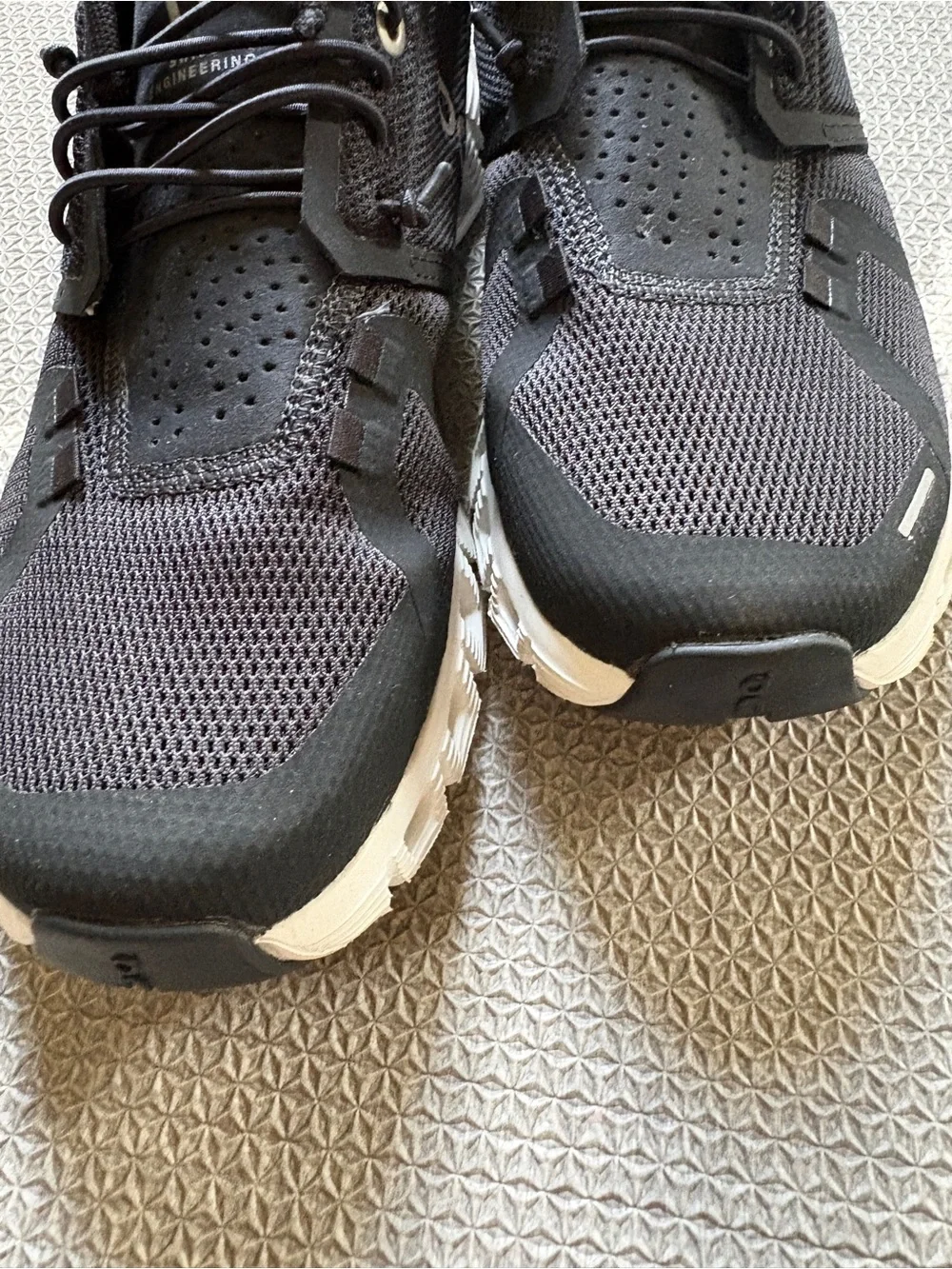 On Women’s Cloudswift Athletic Sneakers in Black and White